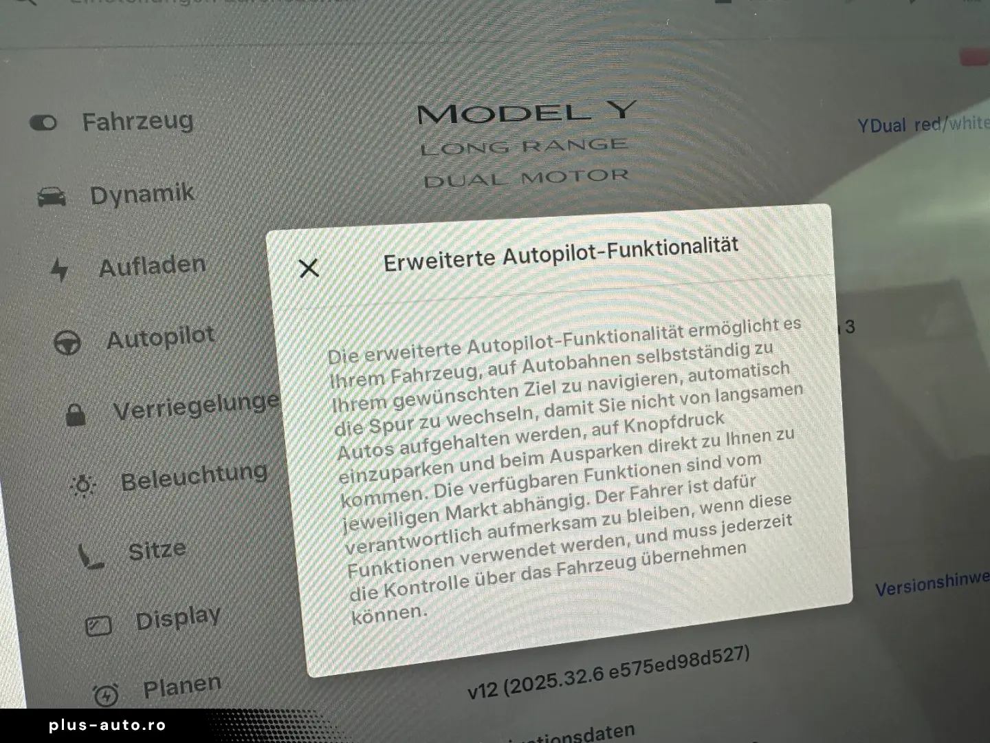 TESLA Model Y LR AWD Red Innen weiß EAP 20  Ga 09.2027