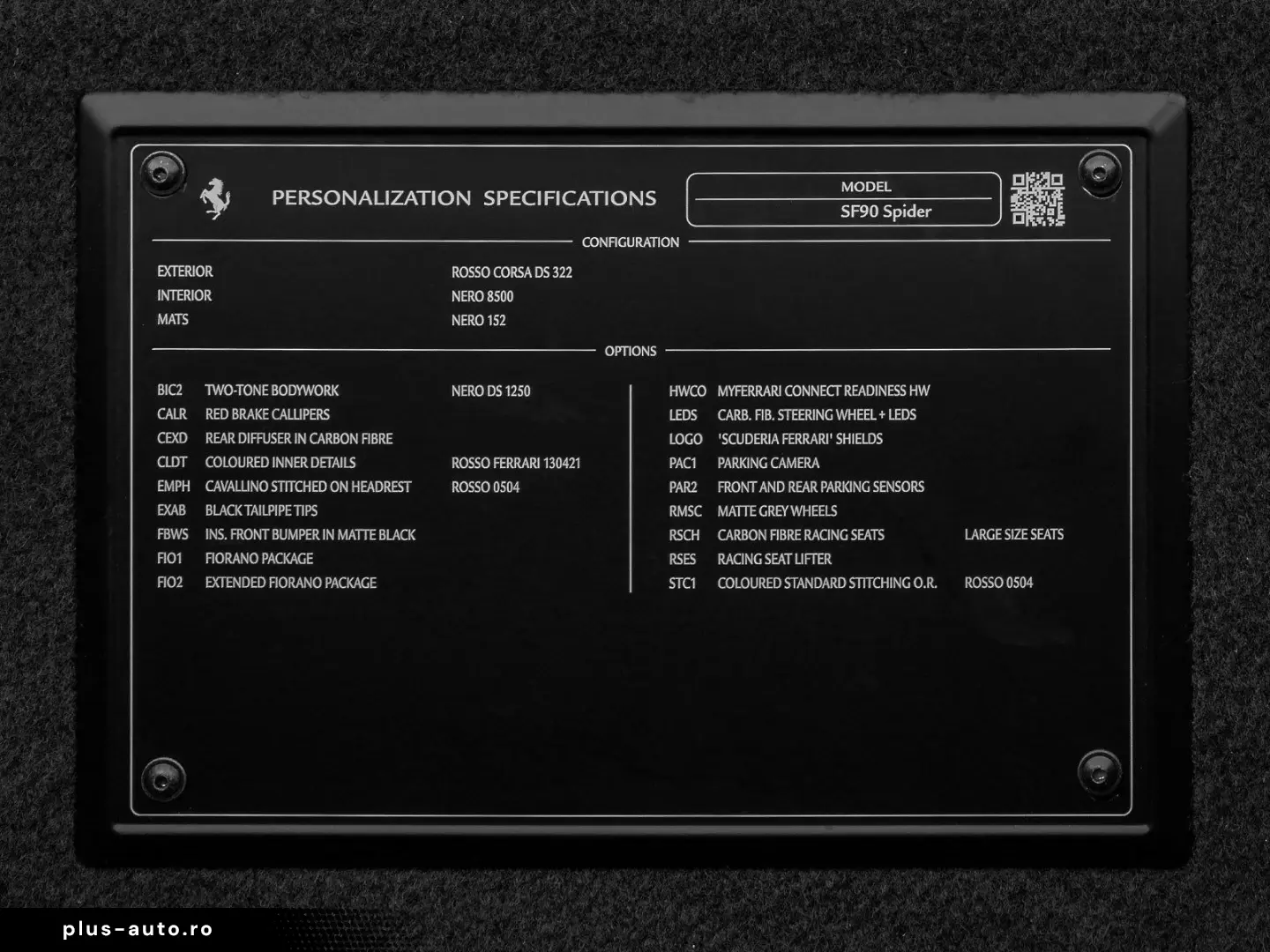 FERRARI SF90 Spider ASSETTO FIORANO