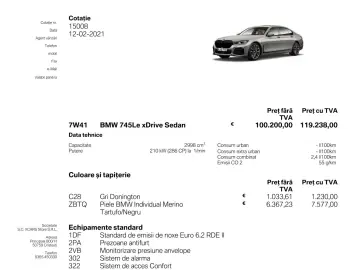 BMW 745 Le-xDrive-PlugIn Hybrid- Pachet M