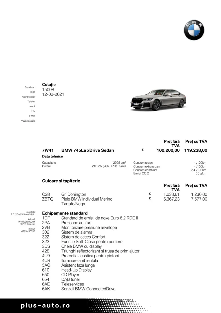 BMW 745 Le-xDrive-PlugIn Hybrid- Pachet M