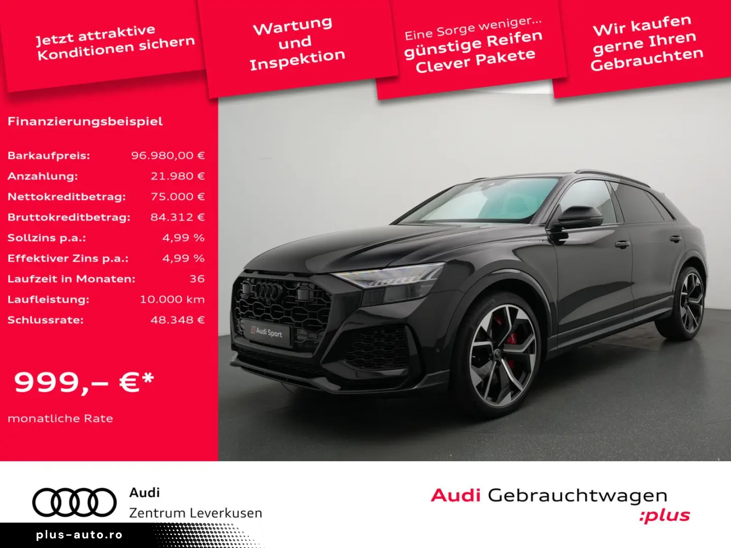 AUDI RS Q8 quattro ACC B&O PANO NAVI LEDER SHZ HUD