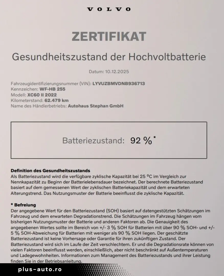 VOLVO XC60 Recharge T8 AWD Inscription Massage Ventil