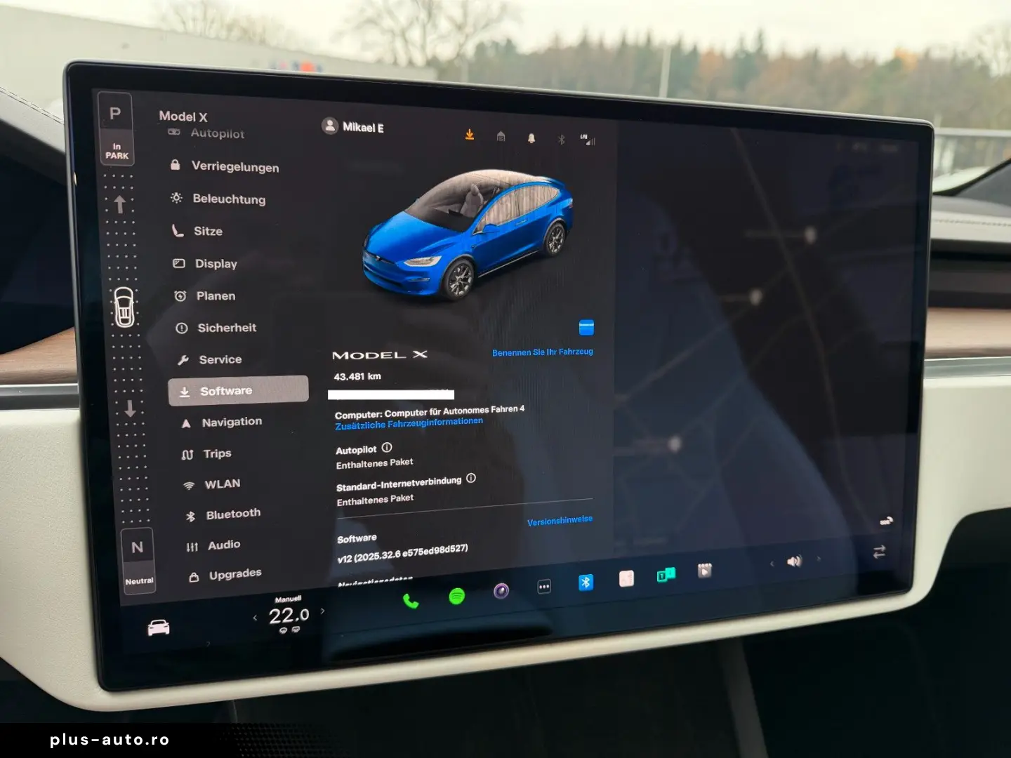 TESLA MODEL X PALLADIUM    HW 4 USS   AMD RYZEN