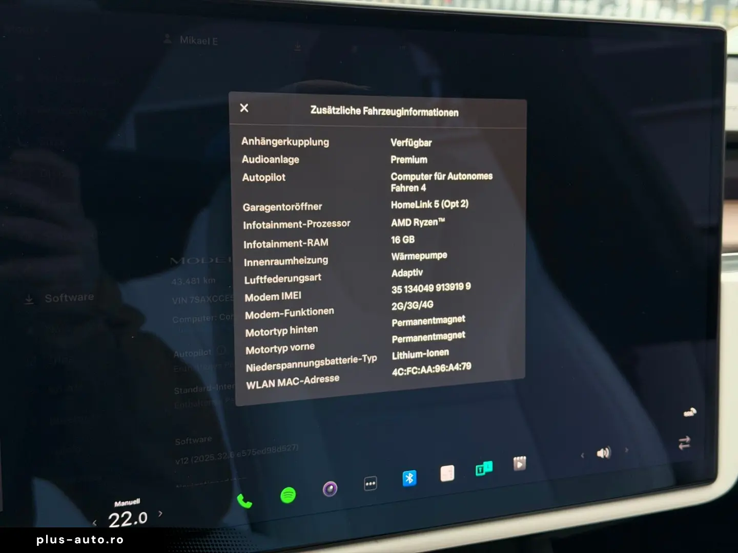 TESLA MODEL X PALLADIUM    HW 4 USS   AMD RYZEN