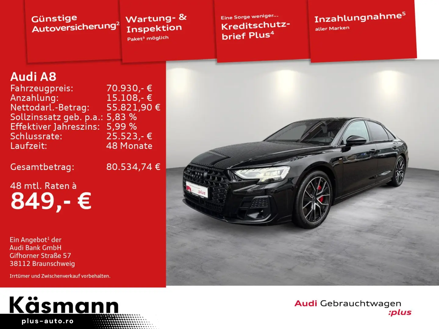 AUDI A8 60TFSIe quattro S line HUD DIGITAL-MATRIX RSE