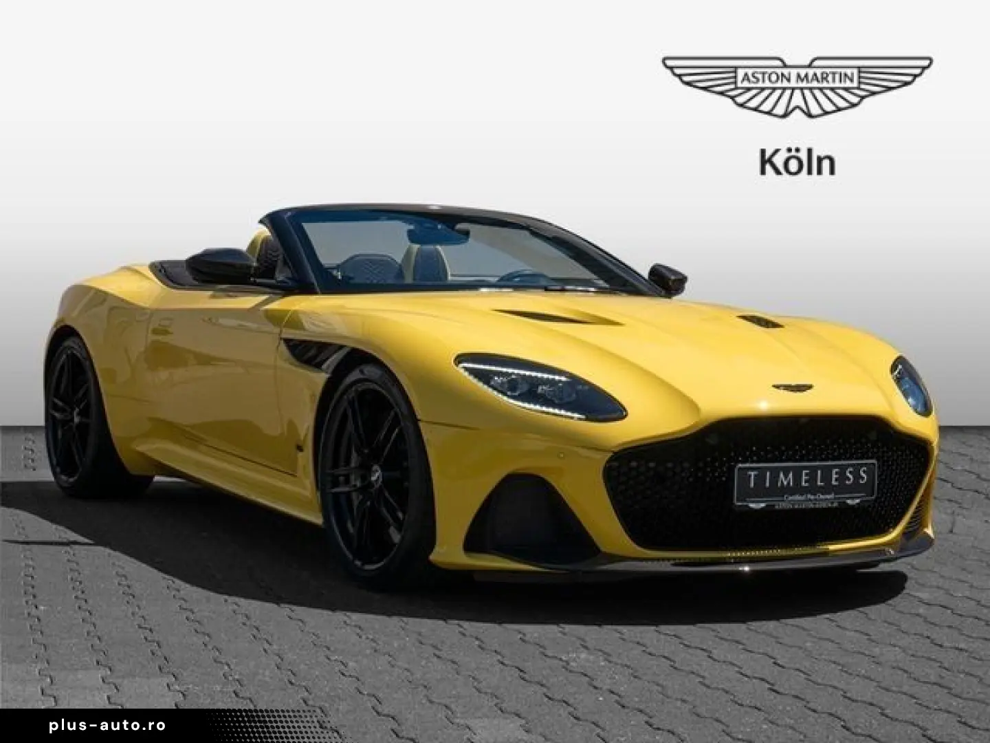 ASTON MARTIN DBS Volante Frosted Glass Yellow Carbon