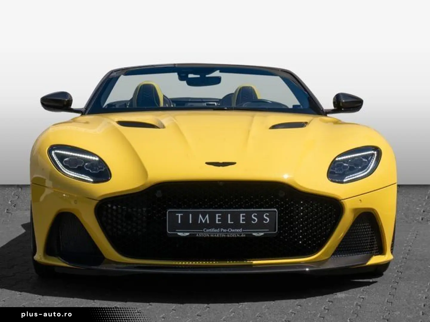 ASTON MARTIN DBS Volante Frosted Glass Yellow Carbon