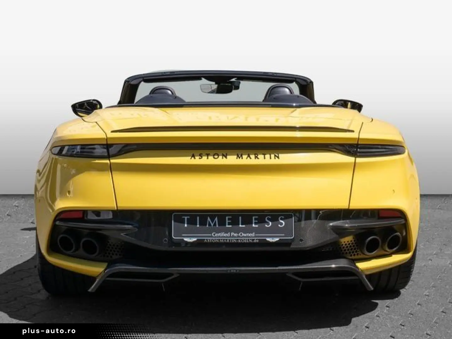 ASTON MARTIN DBS Volante Frosted Glass Yellow Carbon