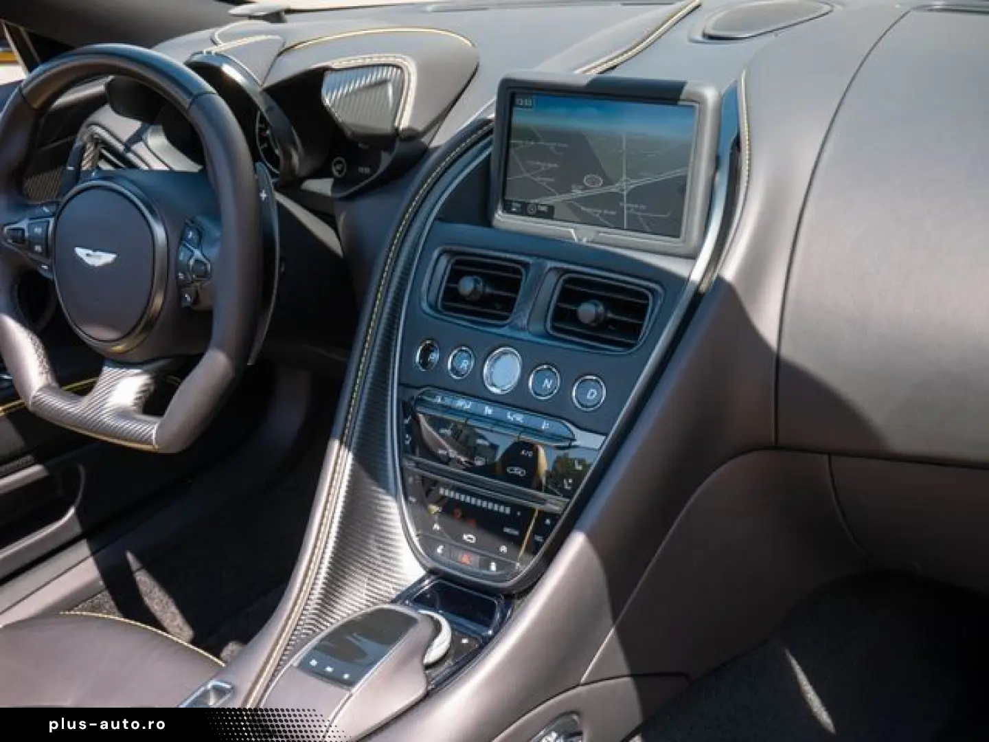 ASTON MARTIN DBS Volante Frosted Glass Yellow Carbon
