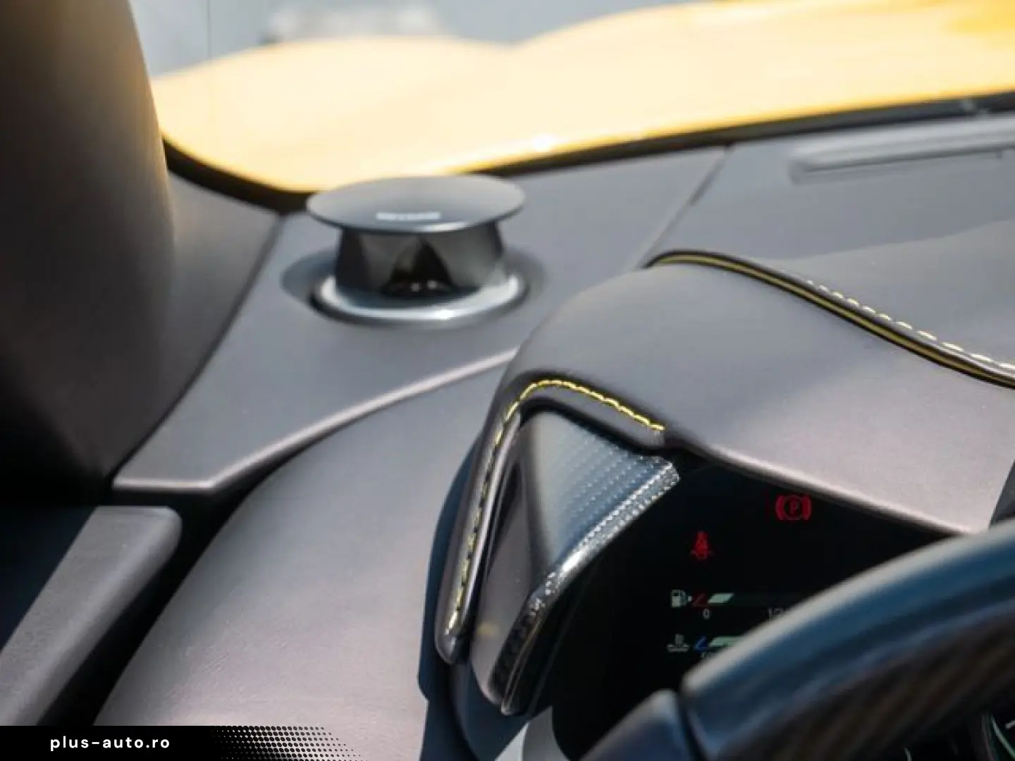 ASTON MARTIN DBS Volante Frosted Glass Yellow Carbon