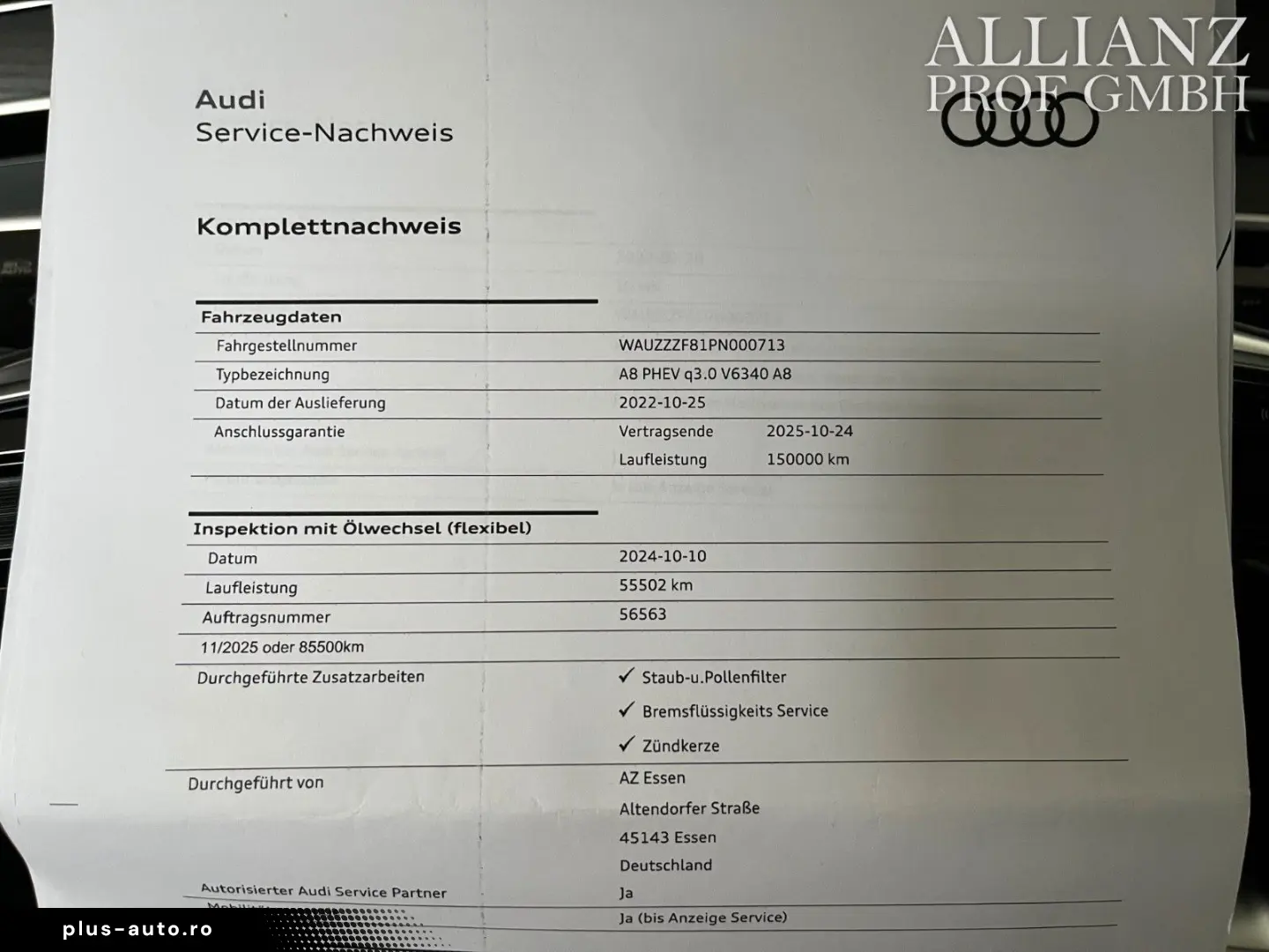 AUDI A8 60 TFSIe Quattro HUD ACC 360  4-Zonen CarPlay
