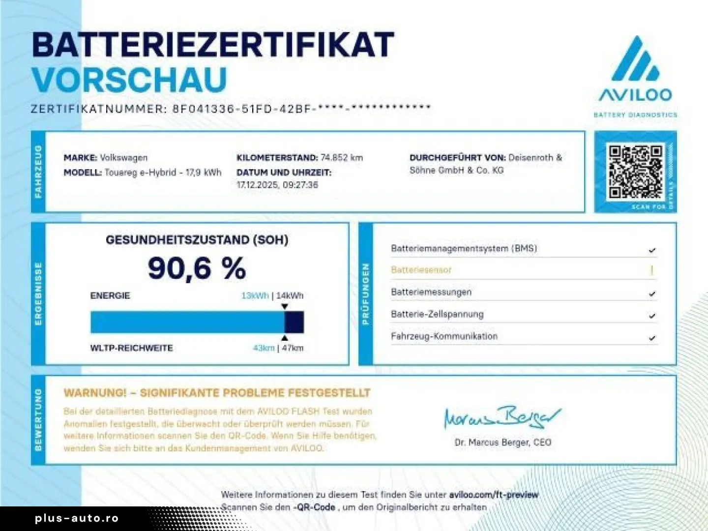 VW Touareg Atmosphere eHybrid AHK Pano Matrix Luft