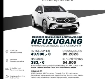 MERCEDES-BENZ GLC 220 d 4MATIC DISTRO  RÜCKFAHRK SIT&hellip;