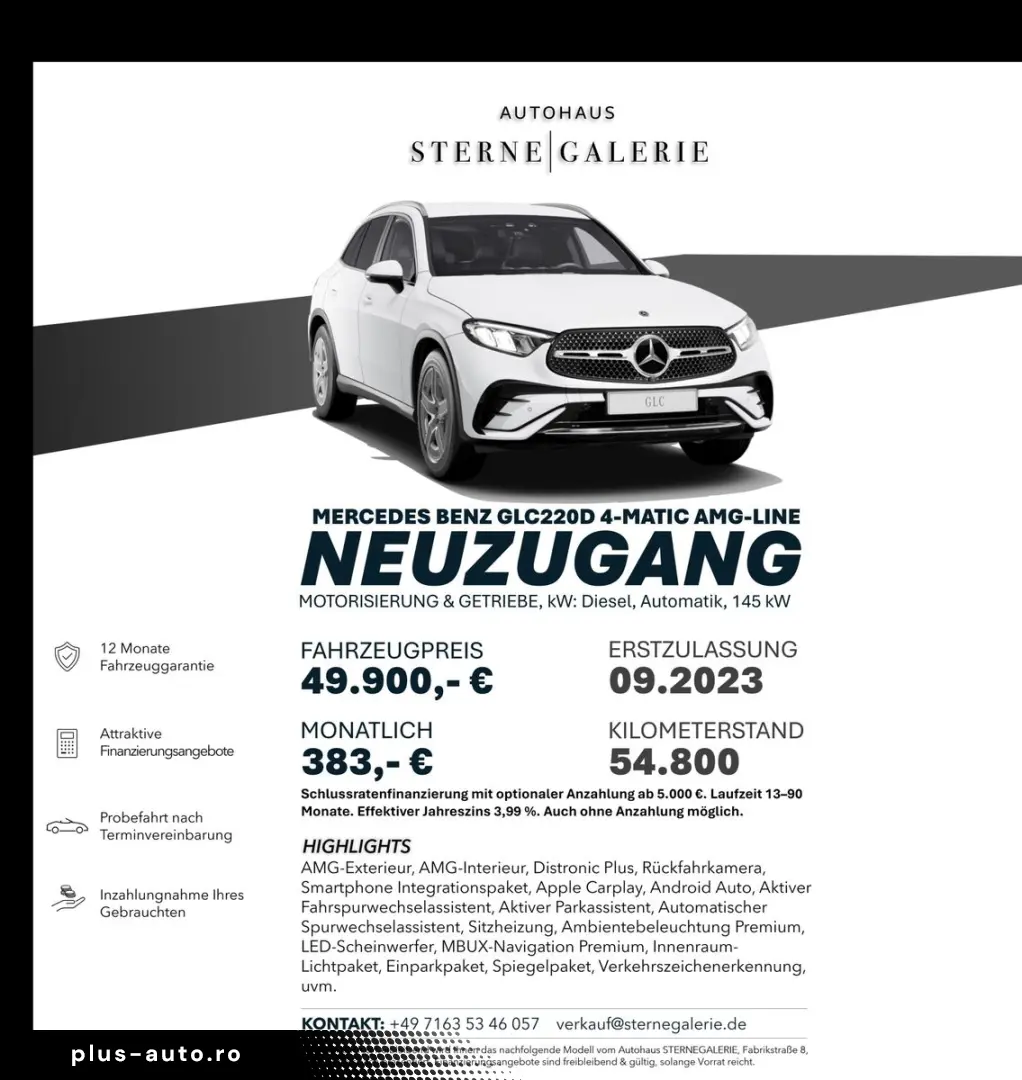 MERCEDES-BENZ GLC 220 d 4MATIC DISTRO  RÜCKFAHRK SIT&hellip;