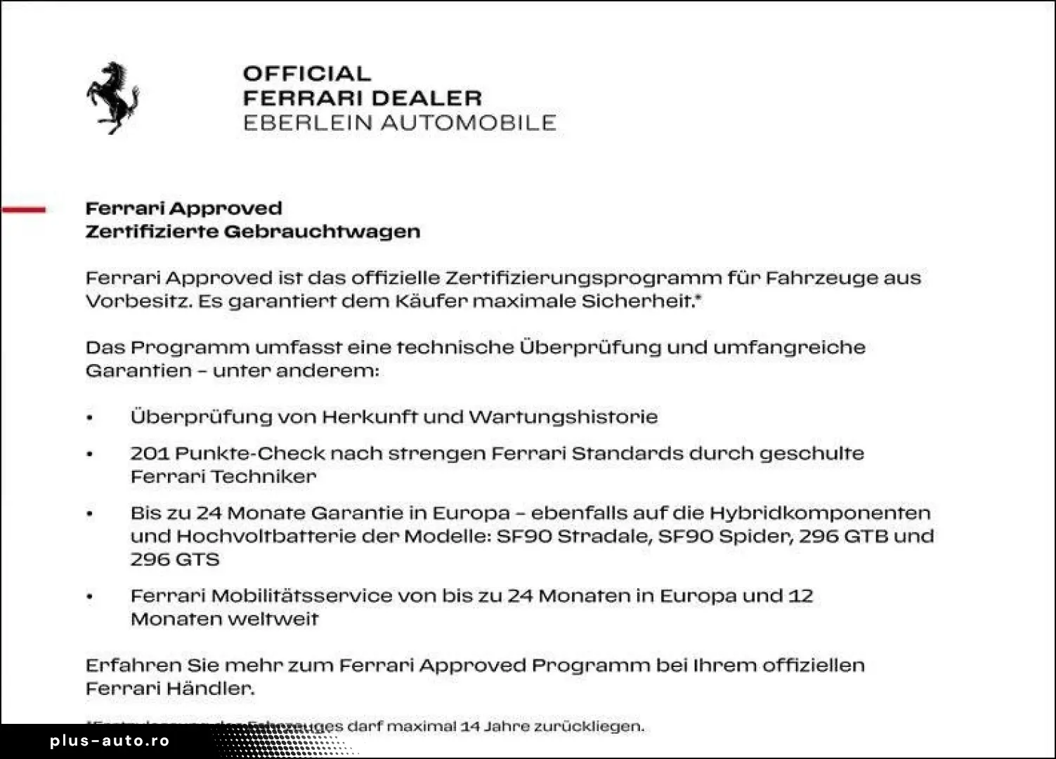 FERRARI 296 GTS  Embleme Navi PDC Klima Leder