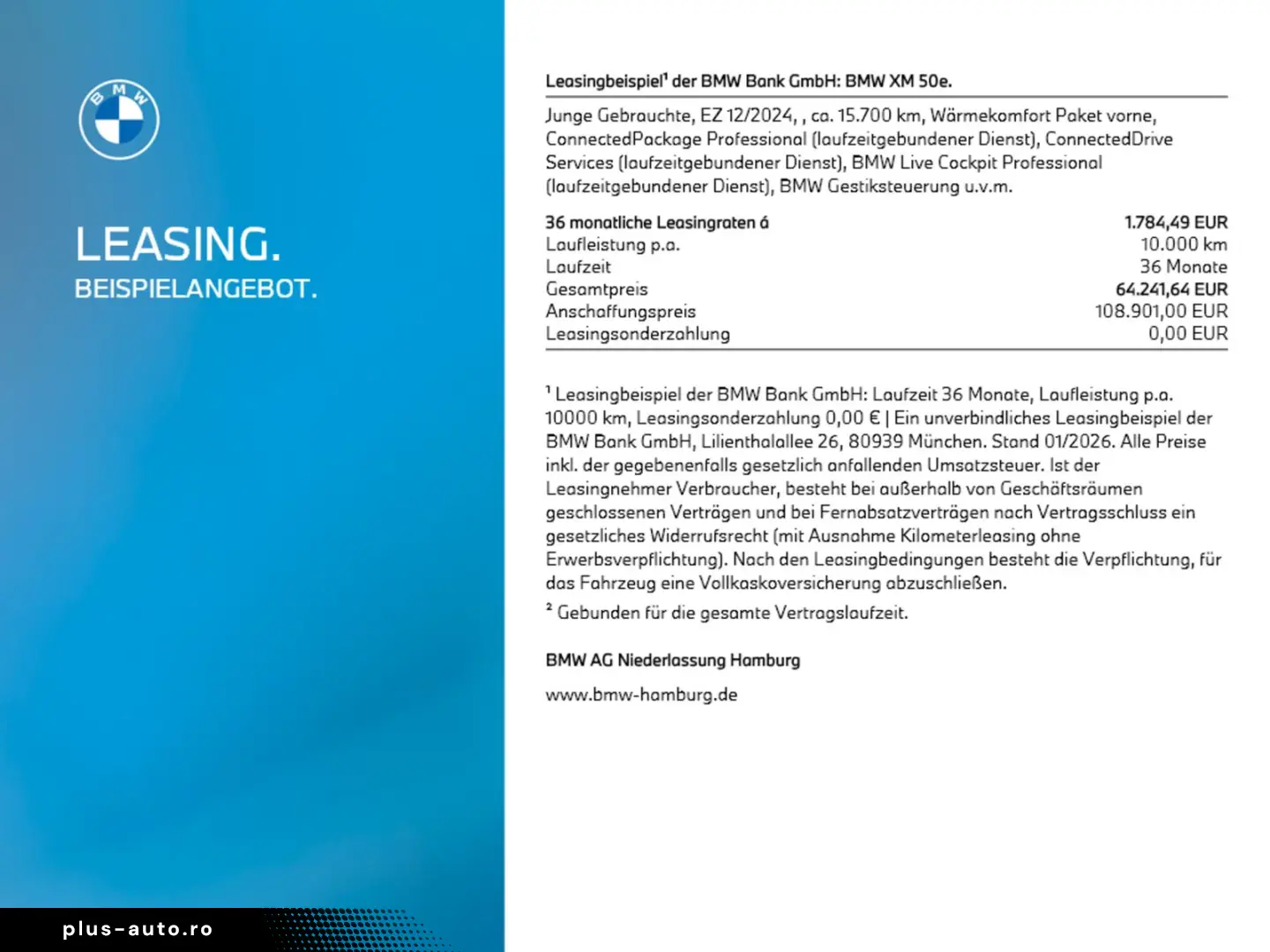 BMW XM 50e Massage AHK Driv.Assist.Prof Harman K