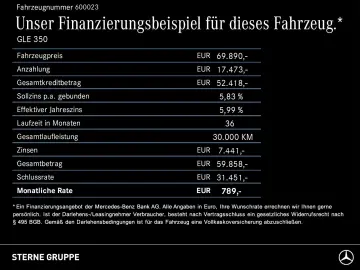 MERCEDES-BENZ GLE 350 d 4M AMG Coupé Pano Dist Burm Airmatic