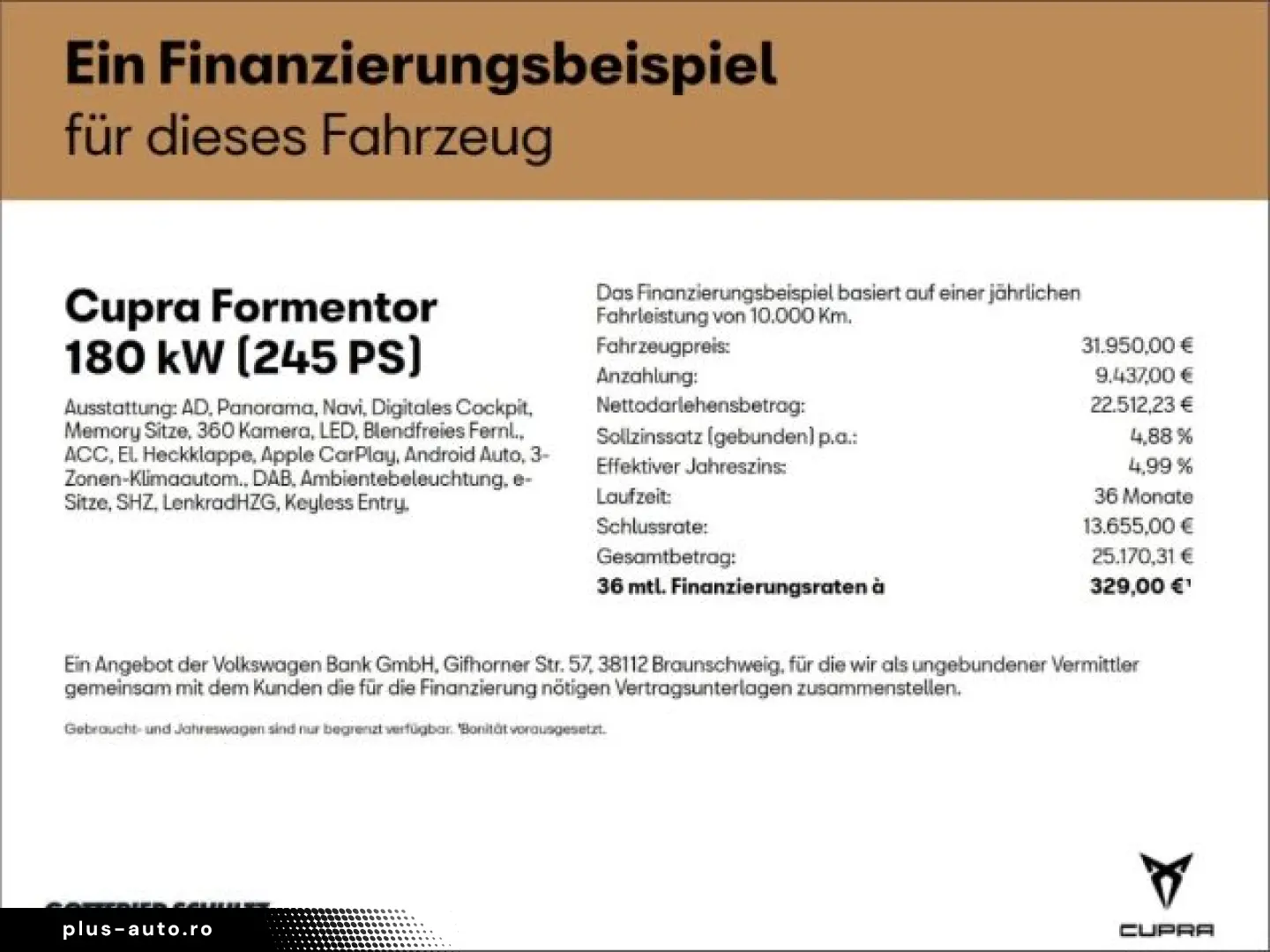 CUPRA Formentor VZ 1.4 e-Hybrid Pano El.-Heckklappe