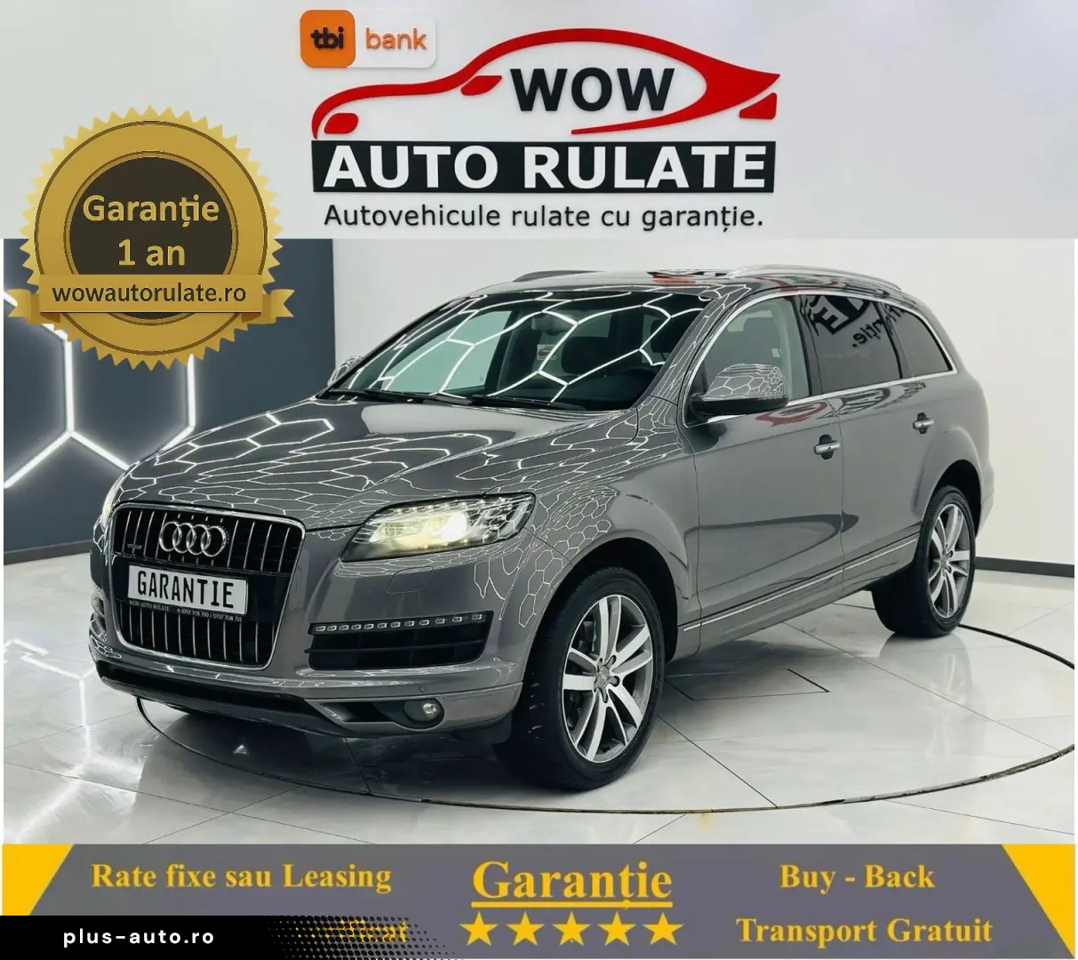 AUDI Q7 2011 3.0D E5 4X4 Garantie 12  Luni Rate Avans 0 Doar