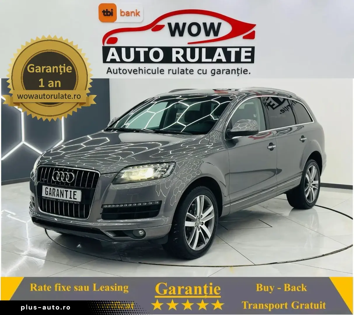 AUDI Q7 2011 3.0D E5 4X4 Garantie 12  Luni Rate Avans 0 Doar