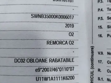 REMORCA CU MACARA NIEWIADOW B3500 N1