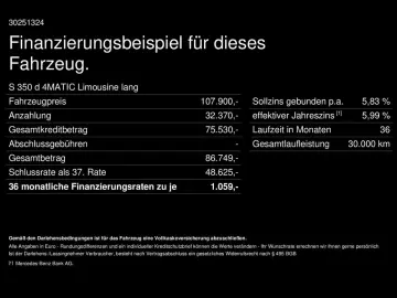 MERCEDES-BENZ S 350 d 4M lang AMG Pano HUD 4 Massage&hellip;
