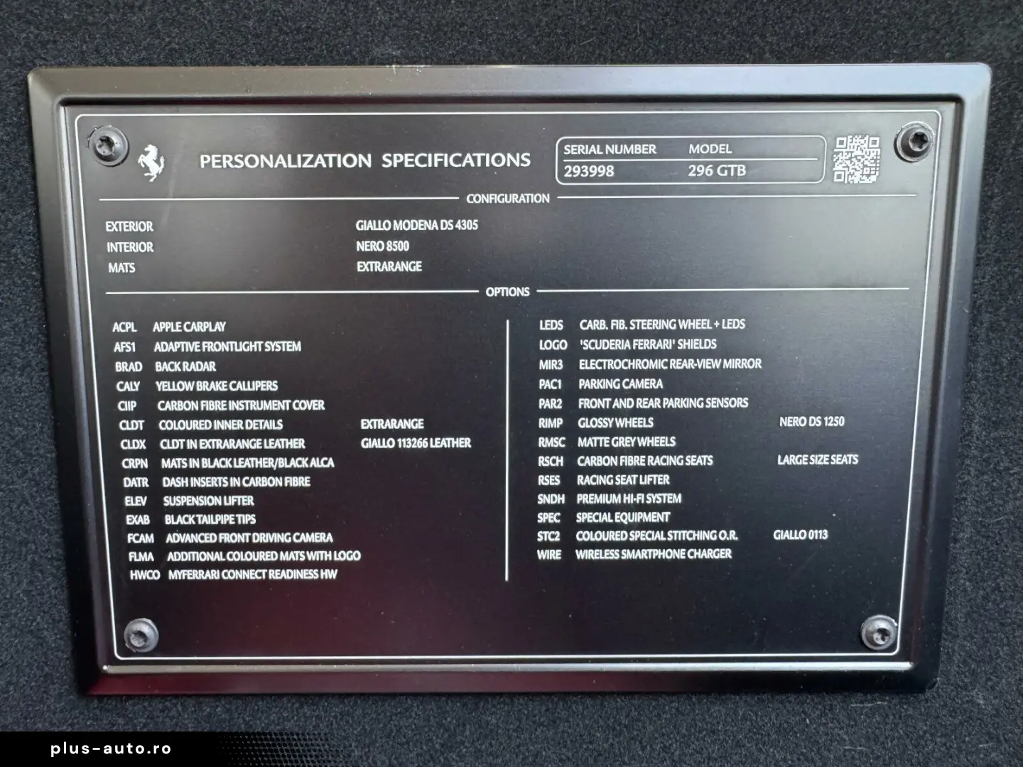 FERRARI 296 GTB Coupe