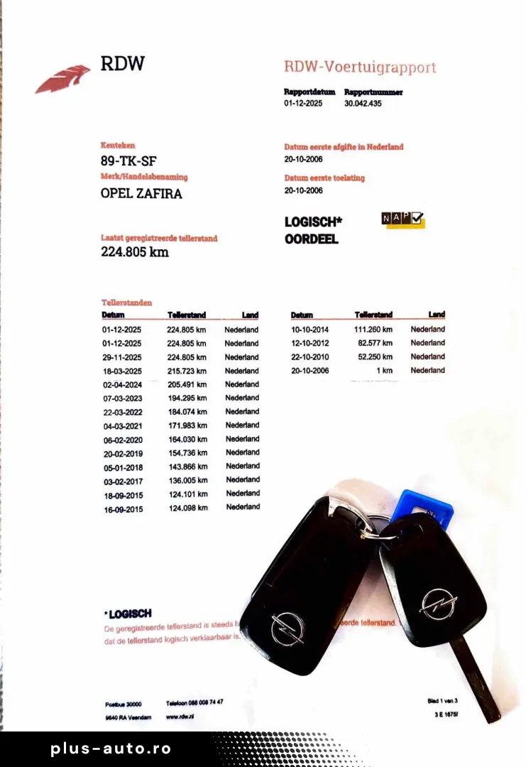 Opel Zafira 1.8 140 CP Euro 4   7 Locuri