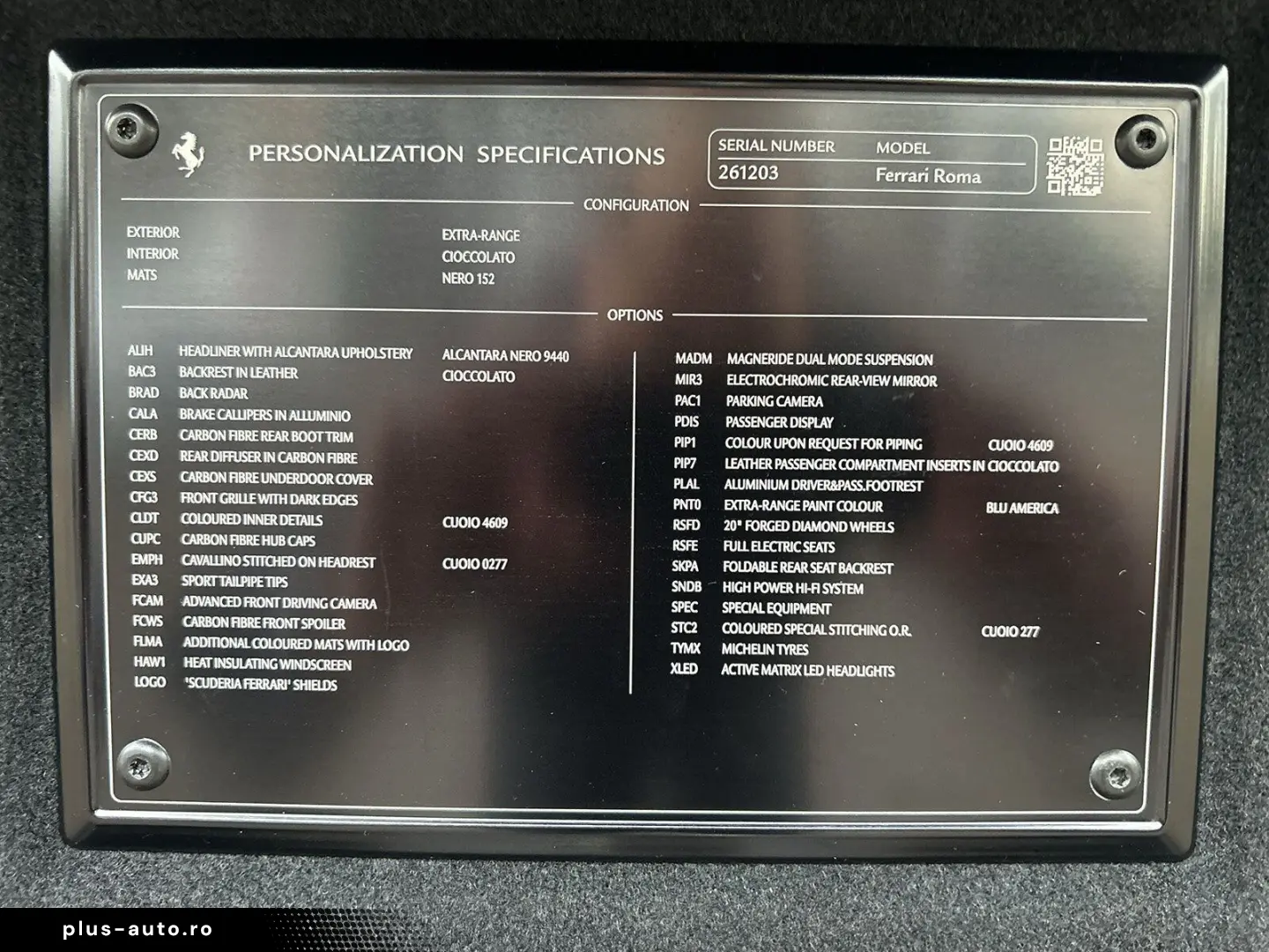 FERRARI Roma Carbon DisplayPassenger Magneride MatrixLED