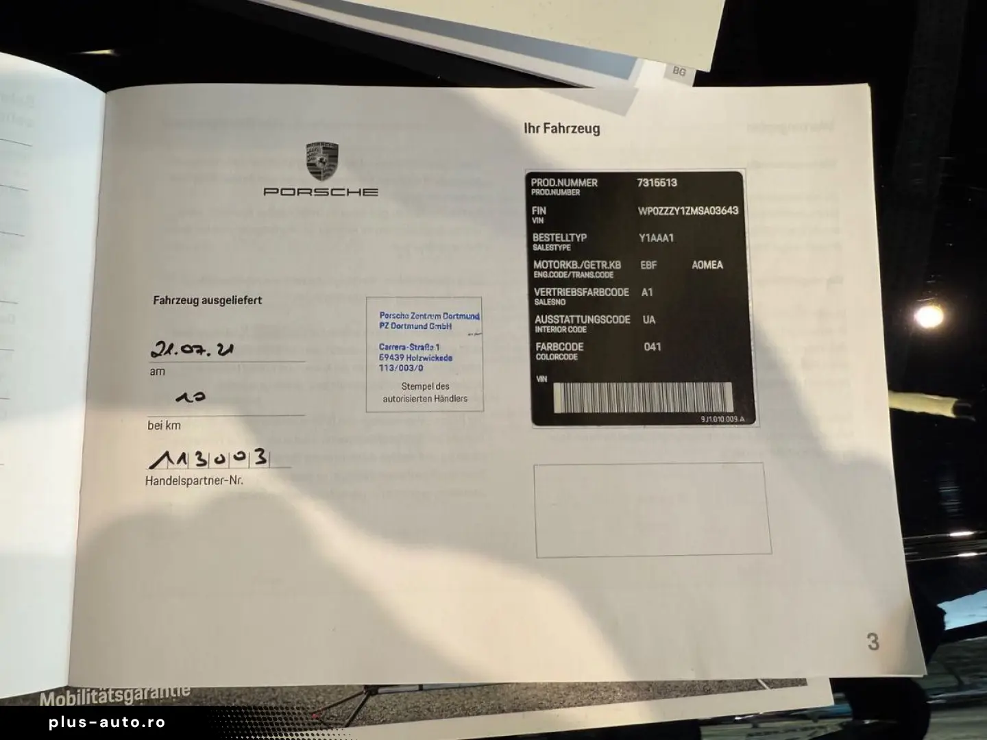 PORSCHE Taycan  Approved Kamera Tempostat Aero20Zoll