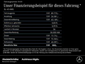 MERCEDES-BENZ SL 43 AMG Night 20  Dynamic  V8-Style &hellip;