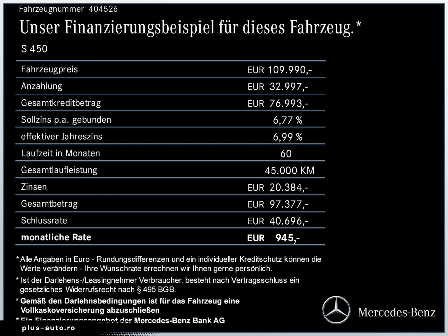 MERCEDES-BENZ S 450 d 4M L AMG AIRM DISTRO KAM MEMO &hellip;