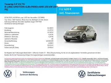VW Touareg 3.0 V6 TSI R-LINE 4MOTION GJR PANO AHK