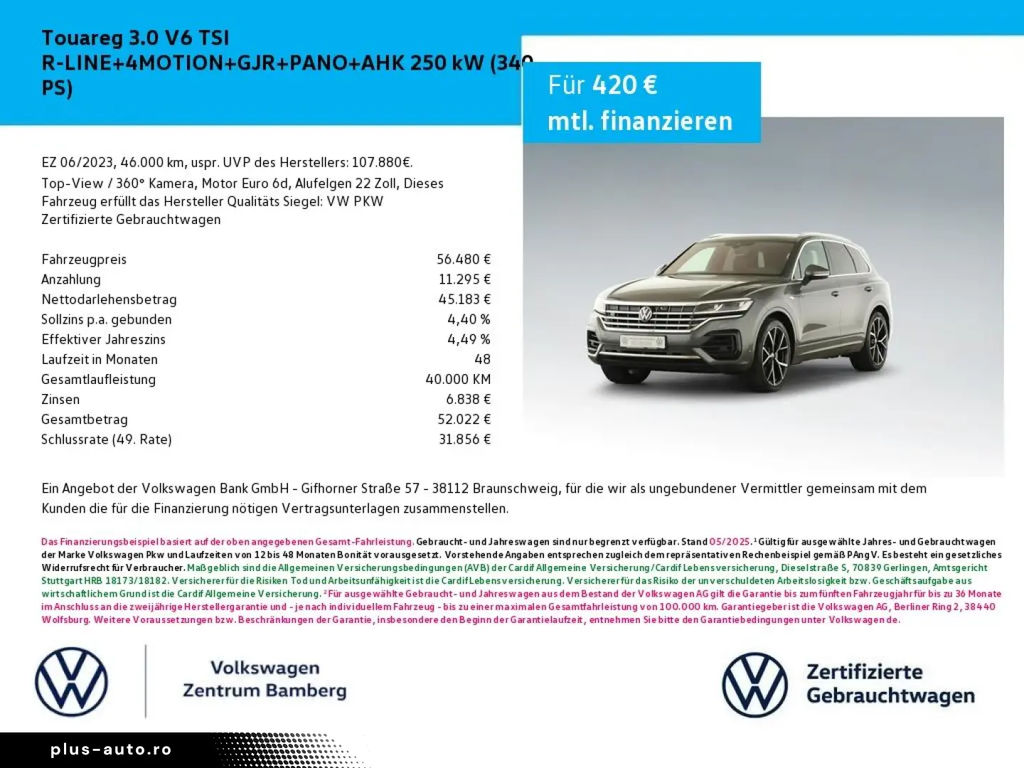 VW Touareg 3.0 V6 TSI R-LINE 4MOTION GJR PANO AHK