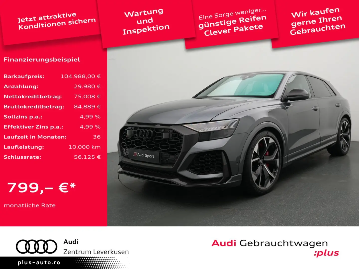 AUDI RS Q8 NACHTSICHT LEDER SITZBELÜ MASSAGE MEMORY