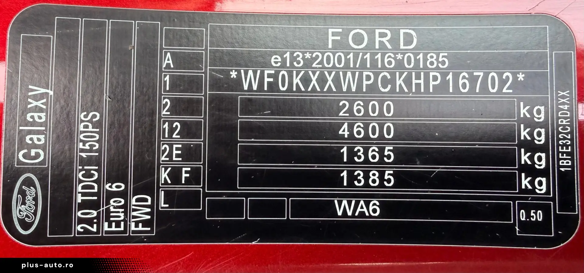 FORD GALAXY   Fab – 05.2017   2.0 DIESEL 150CP