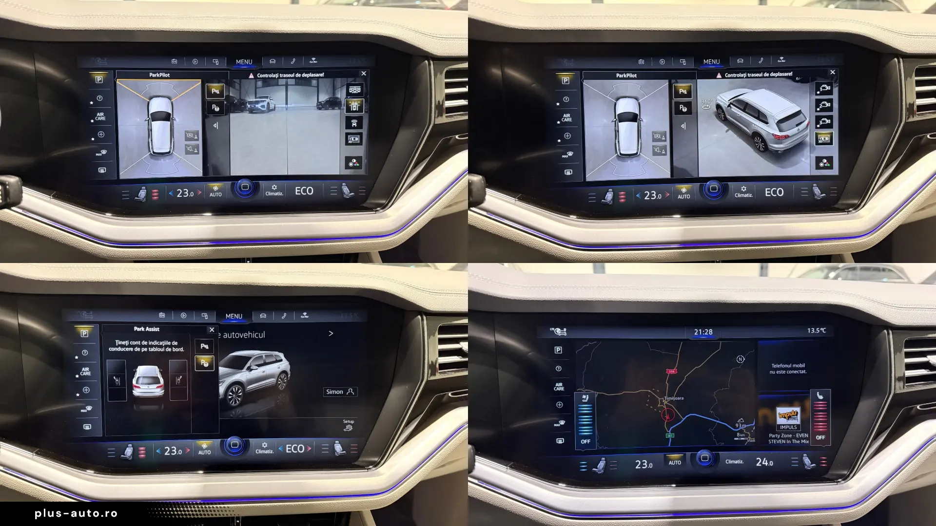 VW Touareg Int. Alb Panoramic IQ Light Masaj Ventilatie