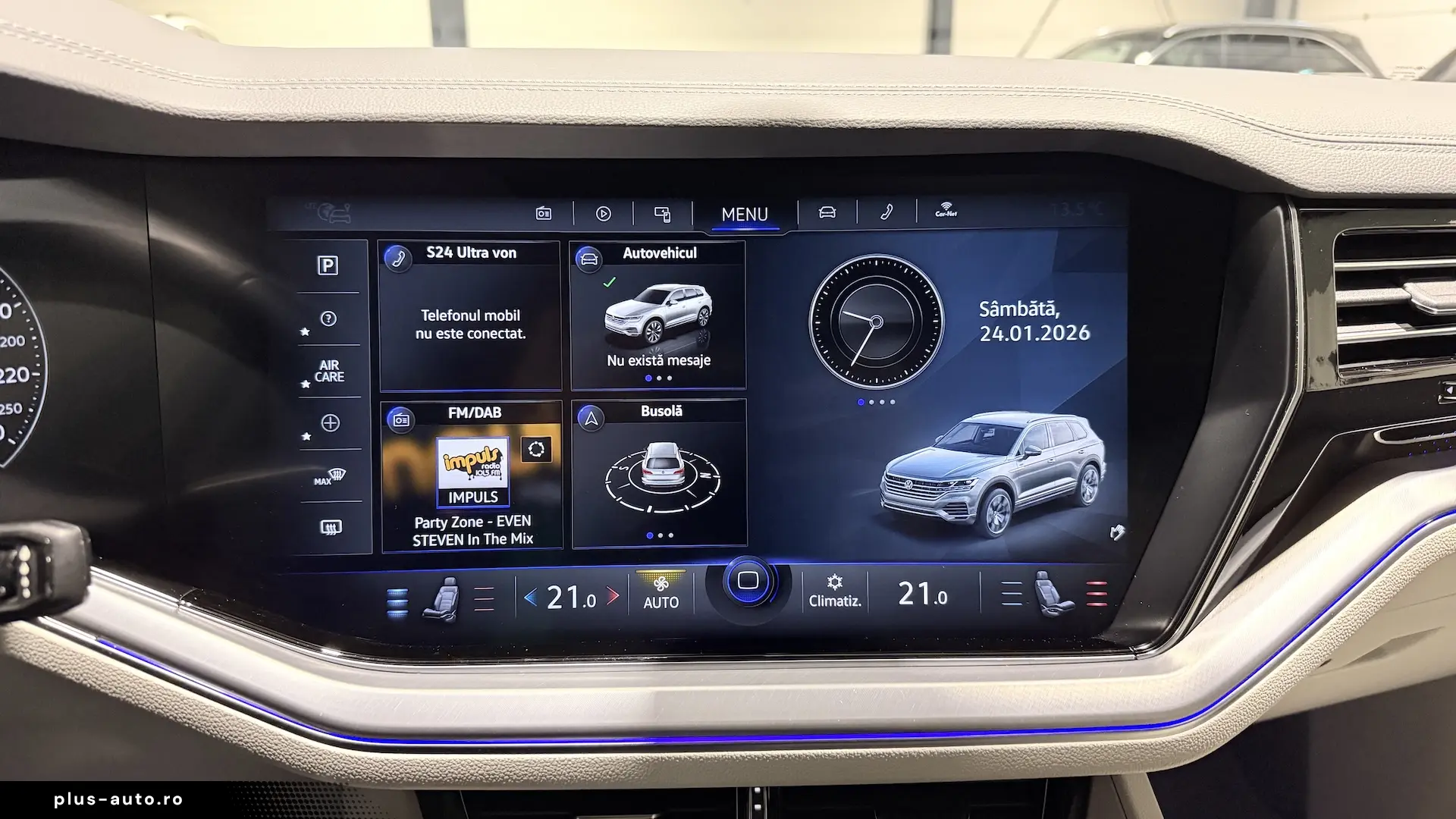 VW Touareg Int. Alb Panoramic IQ Light Masaj Ventilatie