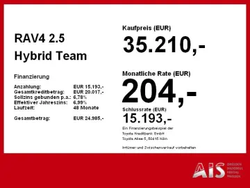 TOYOTA RAV4 2.5 Hybrid Team D CloudNavi ACC el.Heck KAM