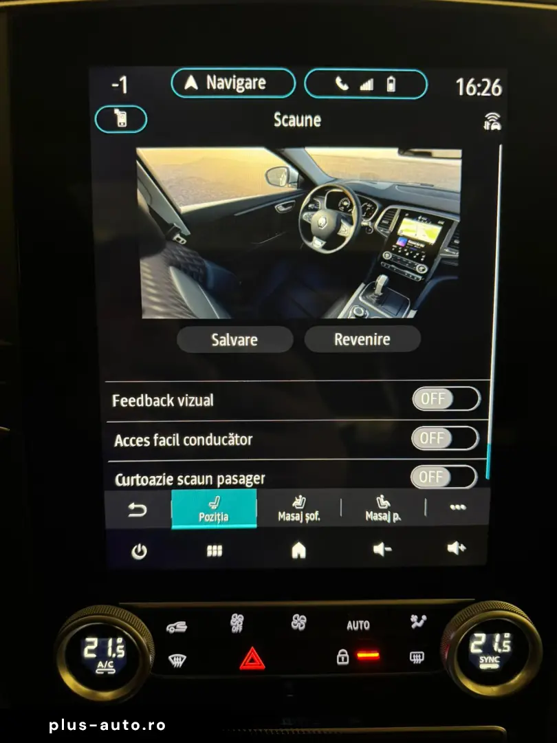 Talisman 2.0 dci 190 CP -2021- Matrix  Volan incalzit  Masaj