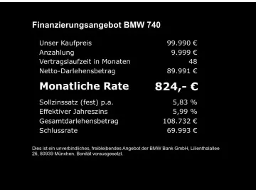 BMW 740 d xDrive M Sport Pro  Garantie