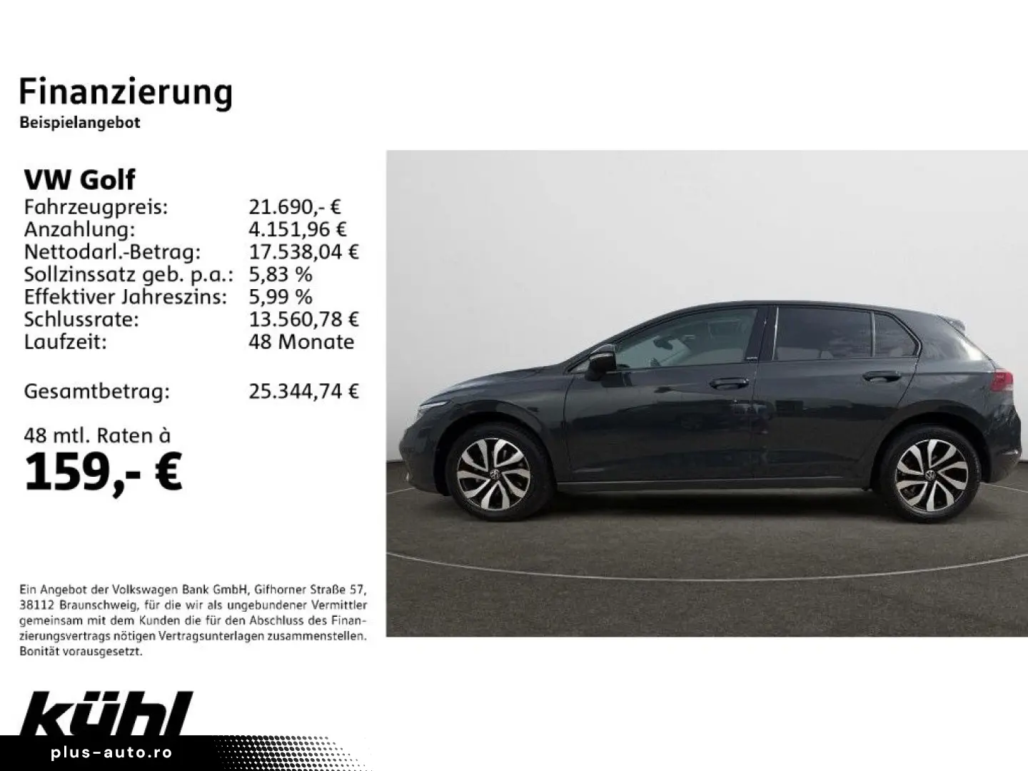 VW Golf VIII 1.0 eTSI DSG Active Navi AHK Pano