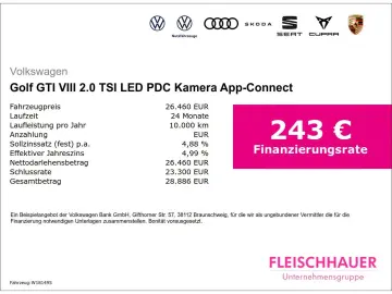 VW Golf GTI VIII 2.0 TSI LED PDC Kamera App-Connect