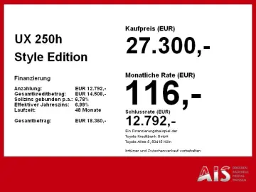 LEXUS UX 250h Style Edition CloudNavi KAM DAB SHZ