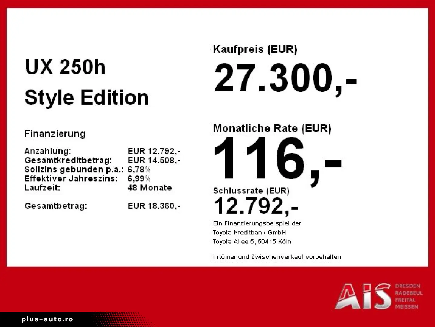 LEXUS UX 250h Style Edition CloudNavi KAM DAB SHZ