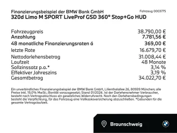 BMW 320d M Sport Leas ab 349oA GSD ACC KAM DAB Hifi