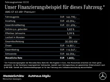 MERCEDES-BENZ AMG GT 63 4M  Premium  21  PerfSitz MA&hellip;