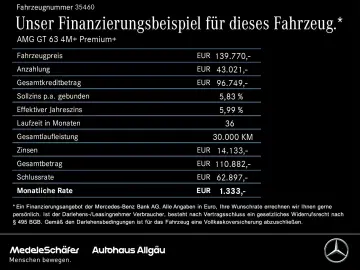 MERCEDES-BENZ AMG GT 63 4M  Premium  21  MASSAGE Carbon 360