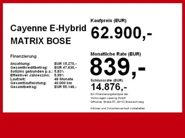 PORSCHE Cayenne E-Hybrid MATRIX BOSE Allr.Lenk 360  LM 2