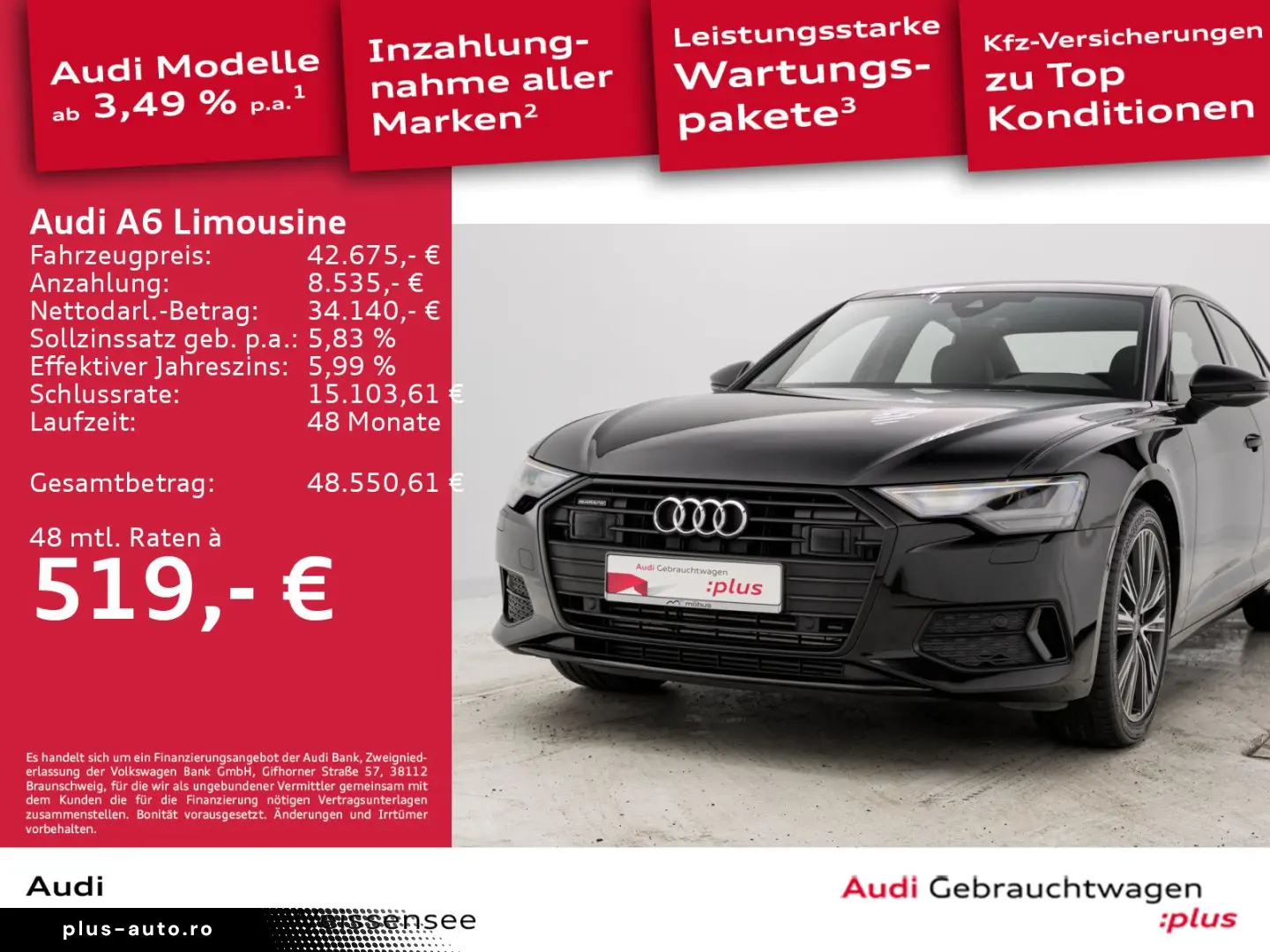 AUDI A6 Limousine 55 TFSI S-TRO QUA LED PANO RFK ACC